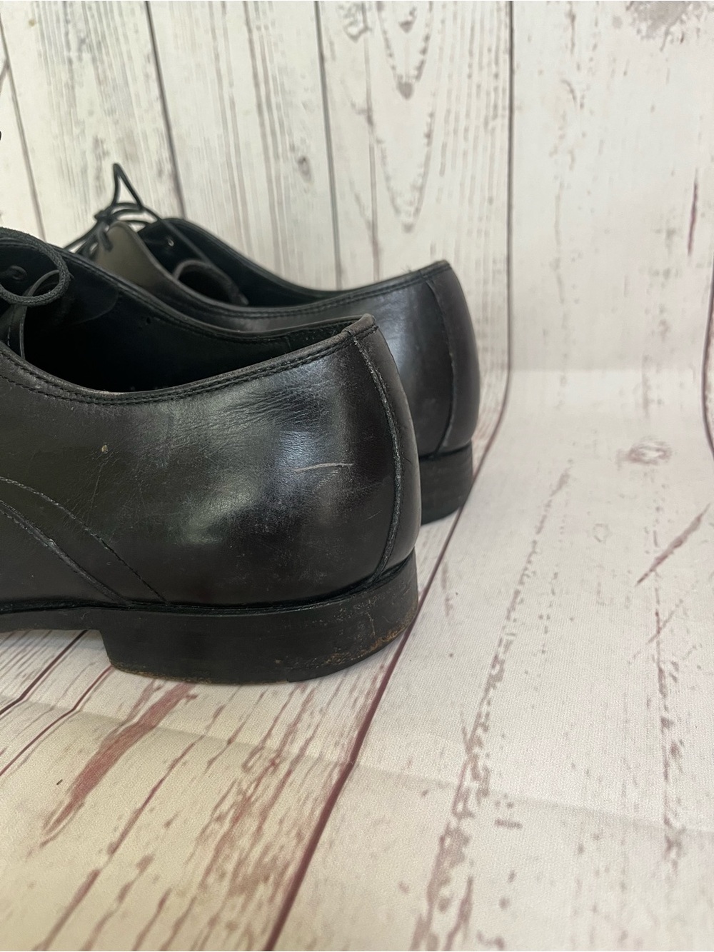 Men's Prada Size 8 Black Leather Dress Shoes Cap-Toe Oxford - Picture 5 of 16